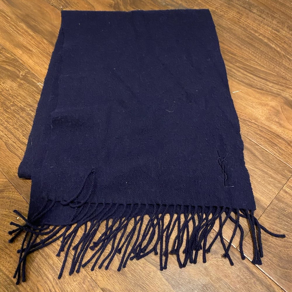YSL Navy Scarf